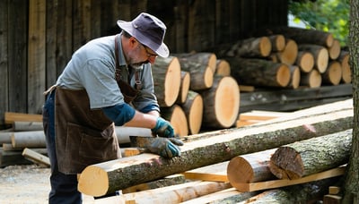 Illustration d'un artisan travaillant le bois Illustration d'un artisan travaillant le bois